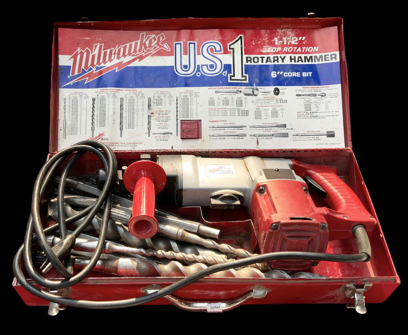 Milwaukee Rotary Hammer w/ Bits & Chisels. (1 of 1)
