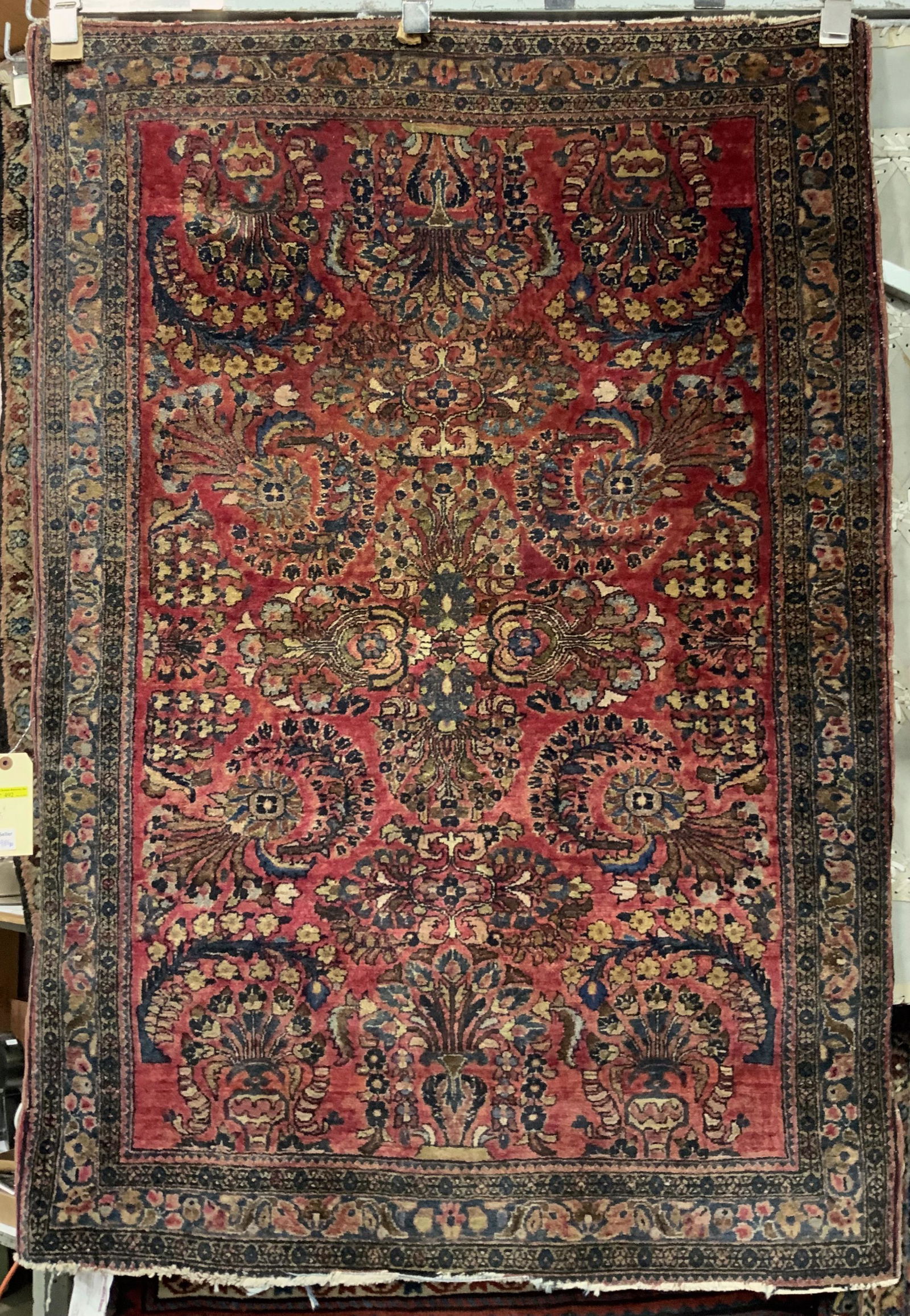 3' 4" x 4' 10" Persian Sarouk Rug. (1 of 2)