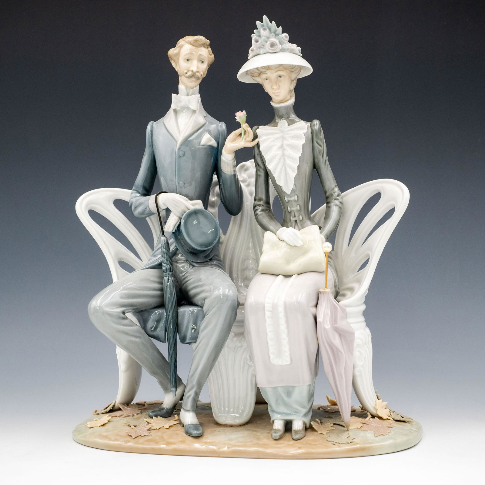 Lladro "Fall Leaves" Porcelain Figure. (1 of 3)