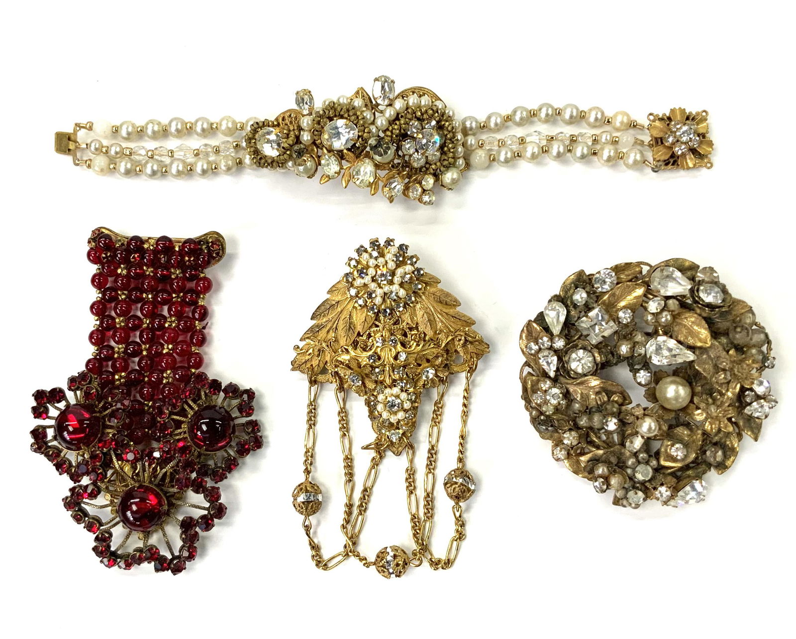 Lot of Early Miriam Haskell Costume Jewelry Pcs. (1 of 2)