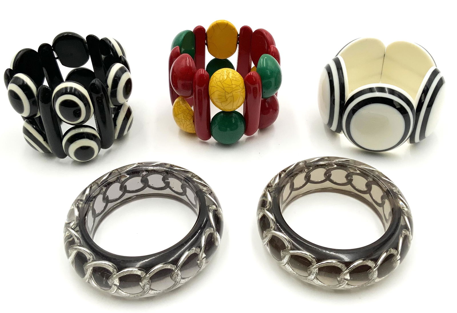 Lot of Five Colorful European Designer Bracelets. (1 of 2)