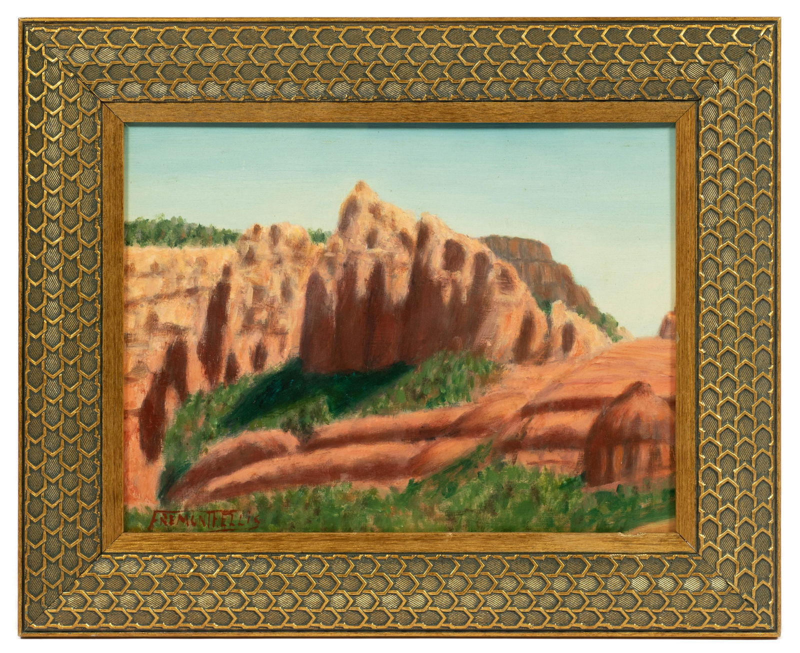 Painting, "Monument Valley", sgd. Fremont Ellis. (1 of 5)