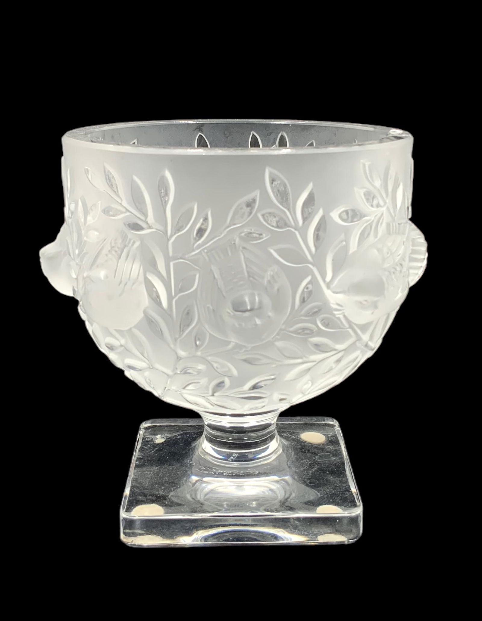 Lalique Crystal "Elisabeth" Bird Vase. (1 of 3)