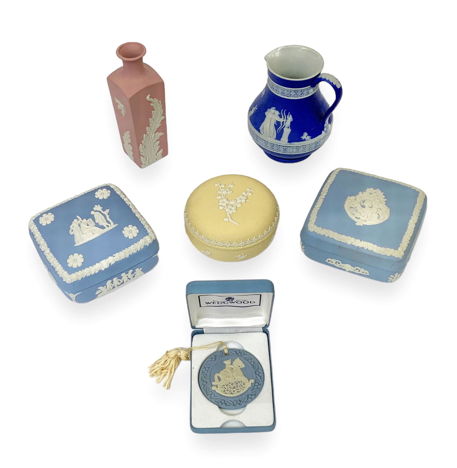 Lot: 6 Pcs. of Asst. Wedgwood Jasperware. (1 of 4)