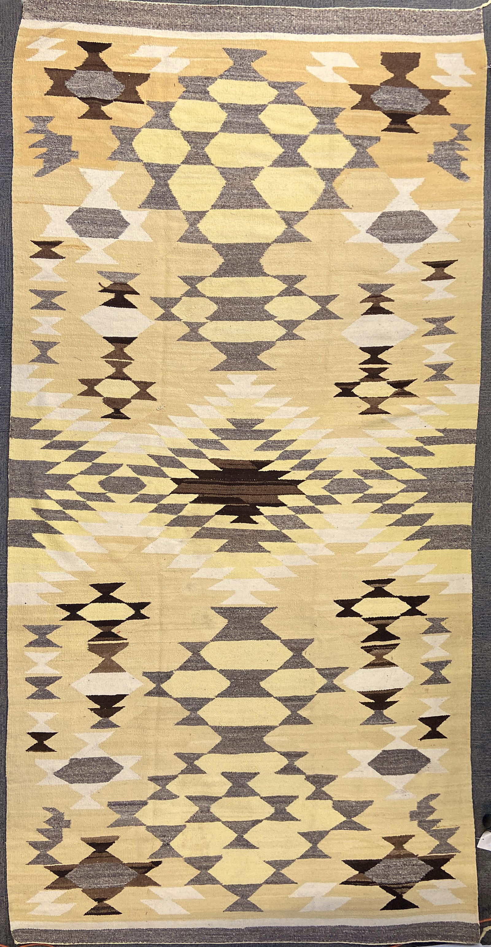 6' 2" x 11' 5" Yellow Navajo Rug, Circa 1920's. (1 of 3)
