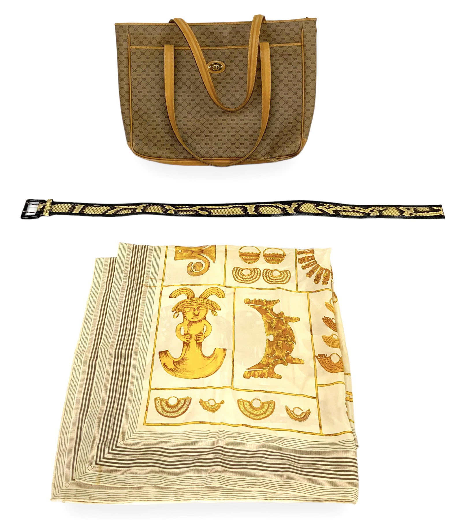 Lot of 3 Ladies' Accessories w/ Designer Markings. (1 of 4)