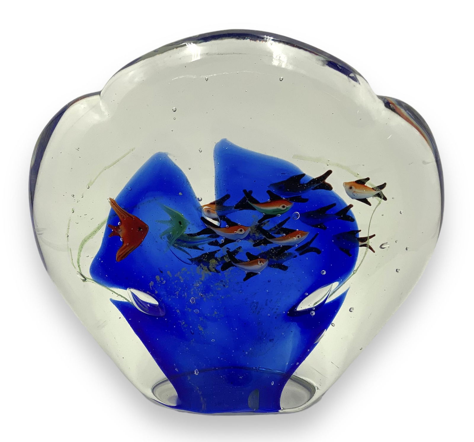 Unsigned Murano Fish Aquarium Glass Sculpture. (1 of 2)