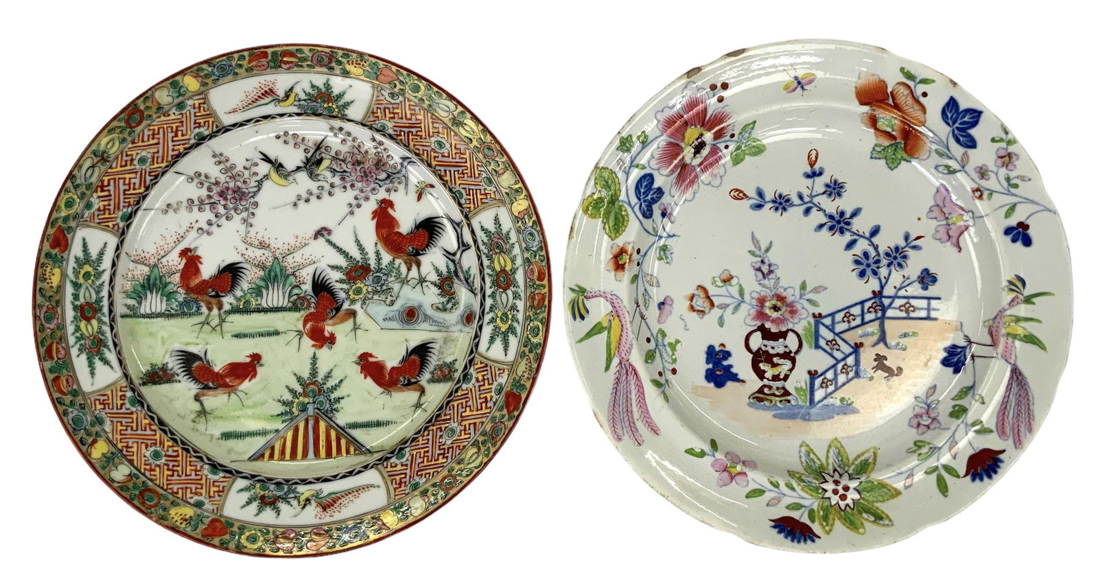 Lot of Two Chinese Export Porcelain Plates. (1 of 3)