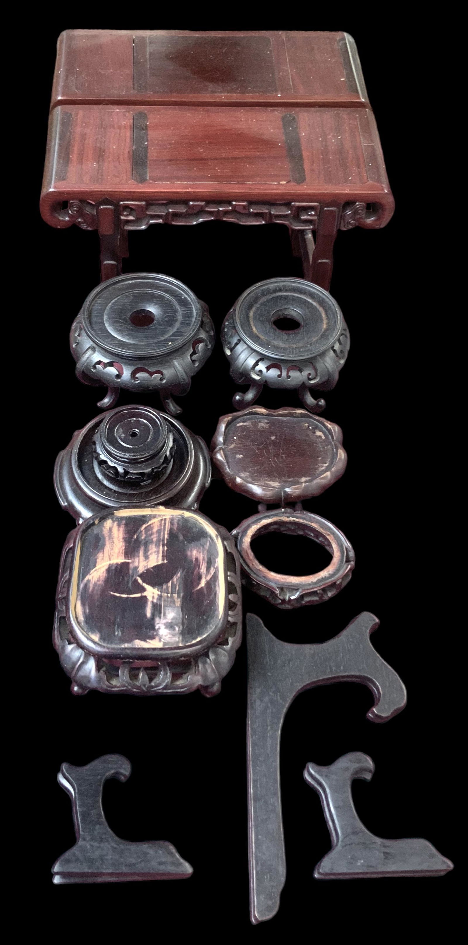 Lot of Assorted Asian & Other Wooden Stands. (1 of 2)