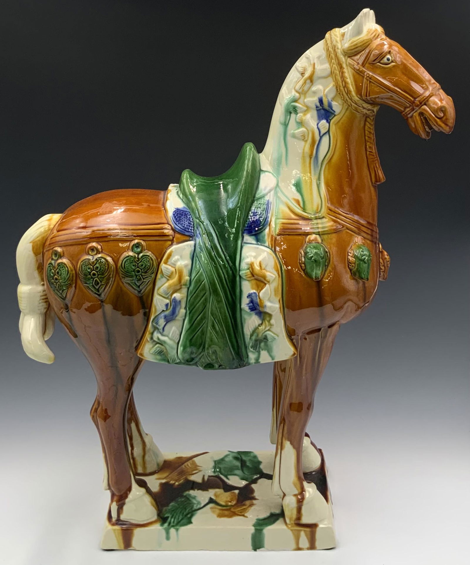 Large Chinese Contemporary Pottery Tang Horse. (1 of 2)