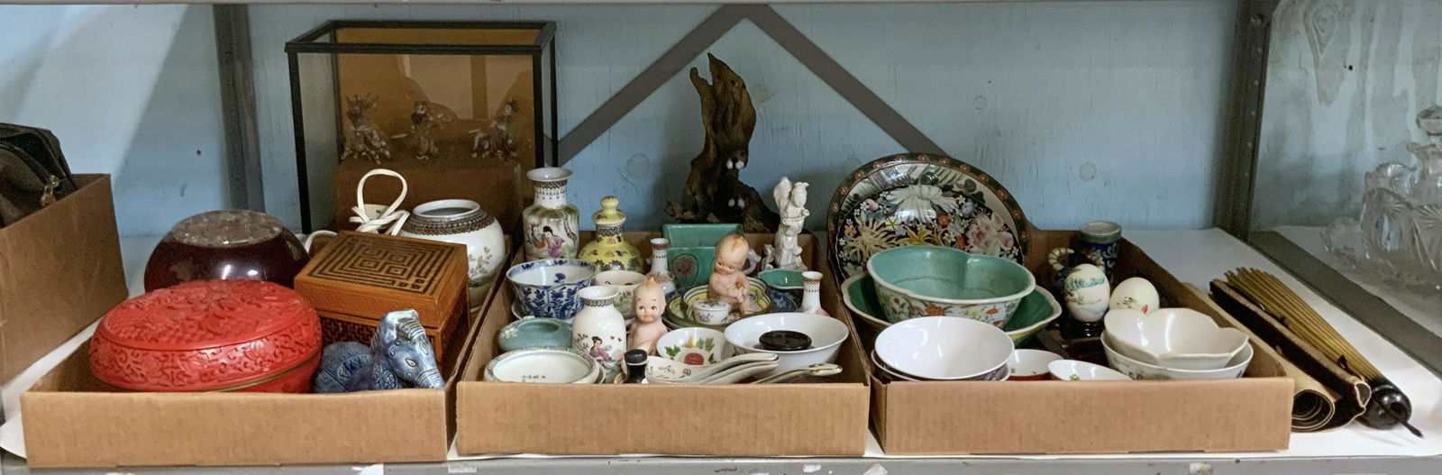Shelf Lot of Many Assorted Items, Mostly Asian. (1 of 3)