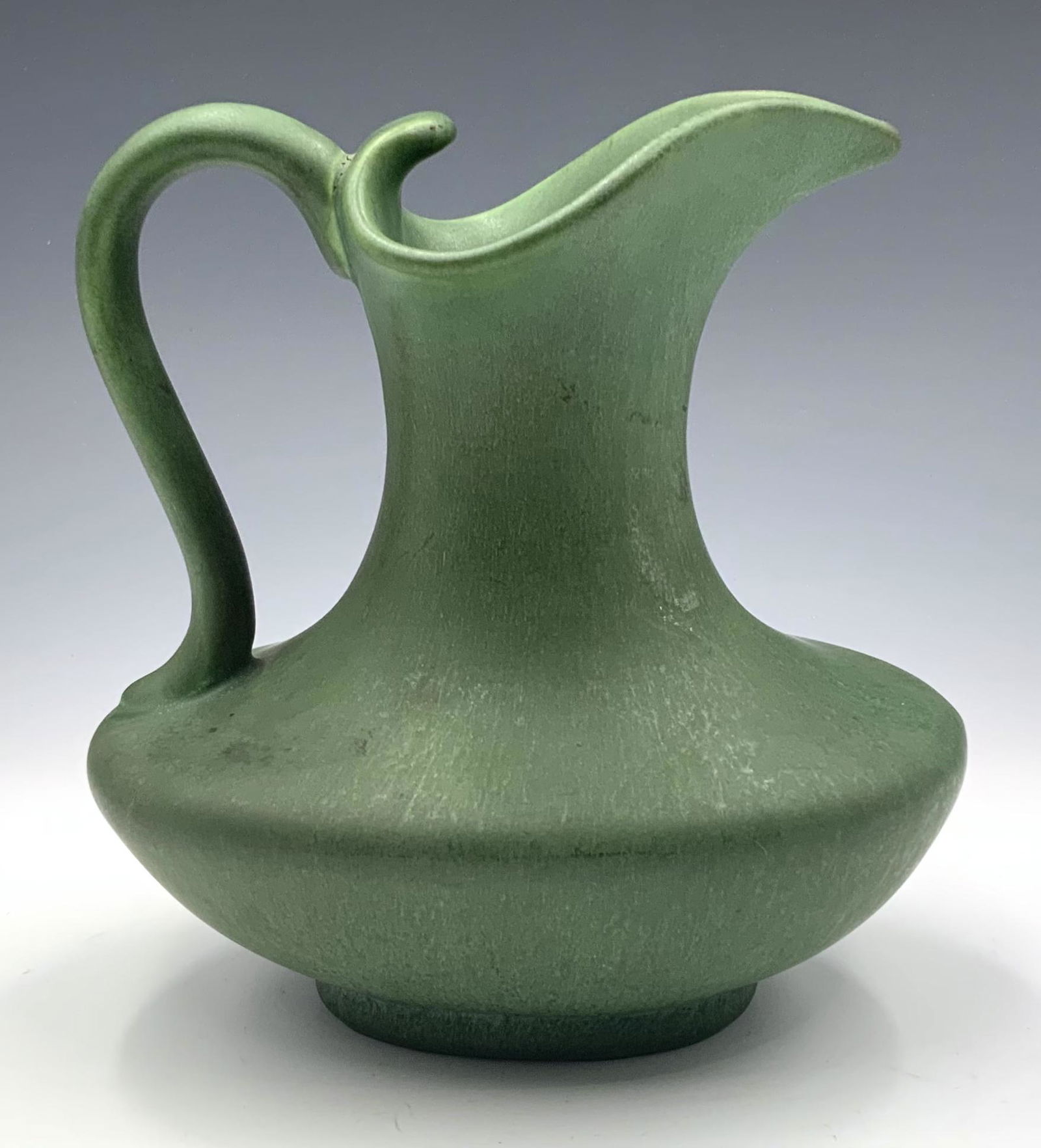 Hampshire Pottery Matte Green Ewer. (1 of 3)