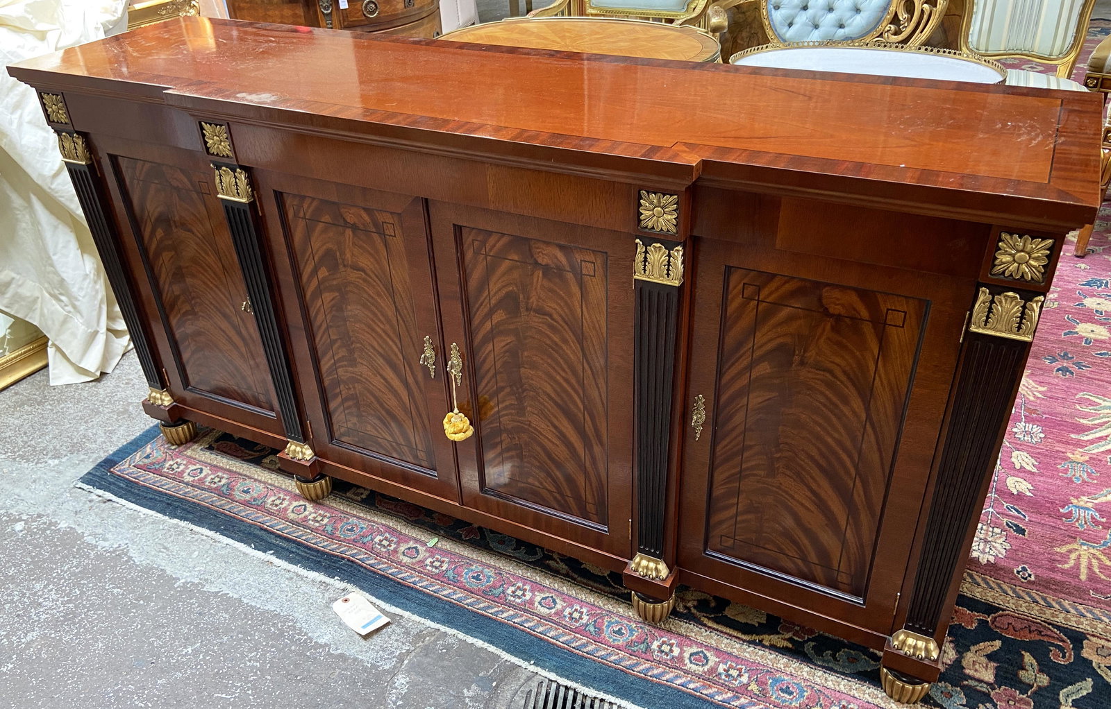 Signed Baker Flame Wood Sideboard / Buffet. (1 of 2)