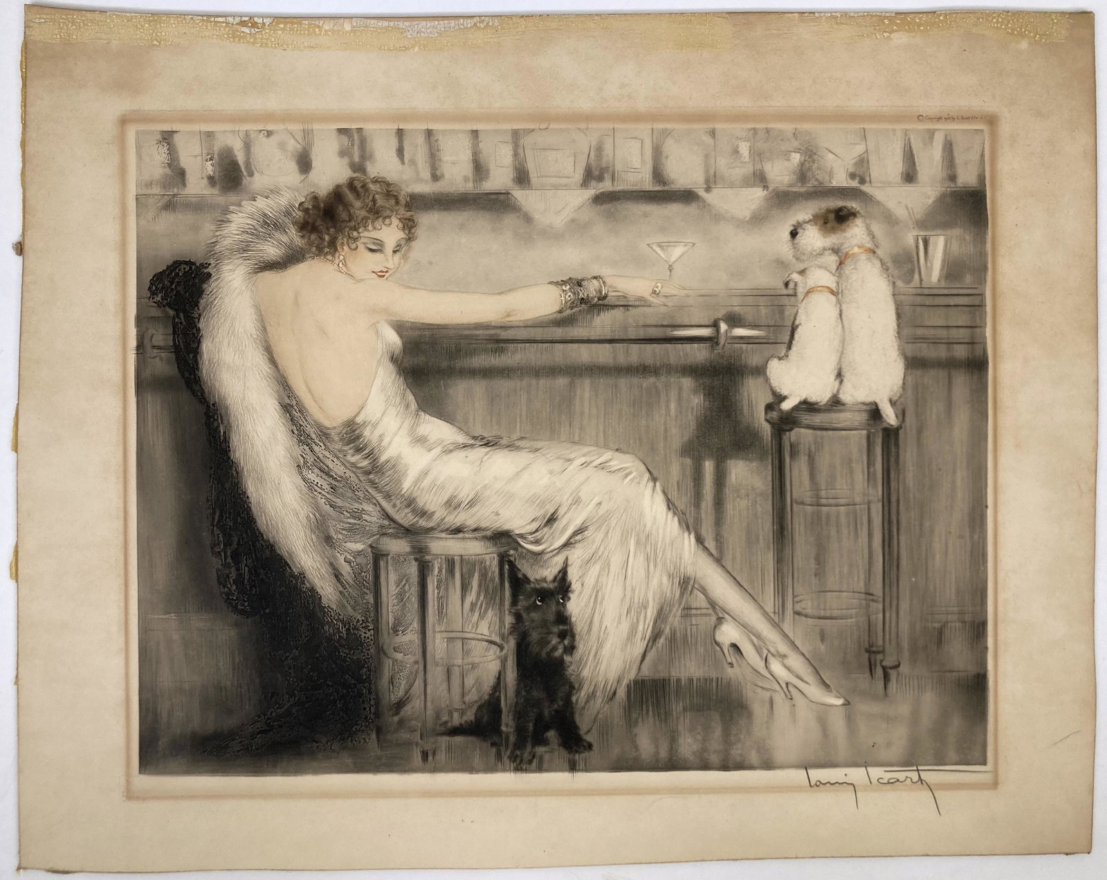 Le Cocktail Etching w/Aquatint by Louis Icart. (1 of 10)