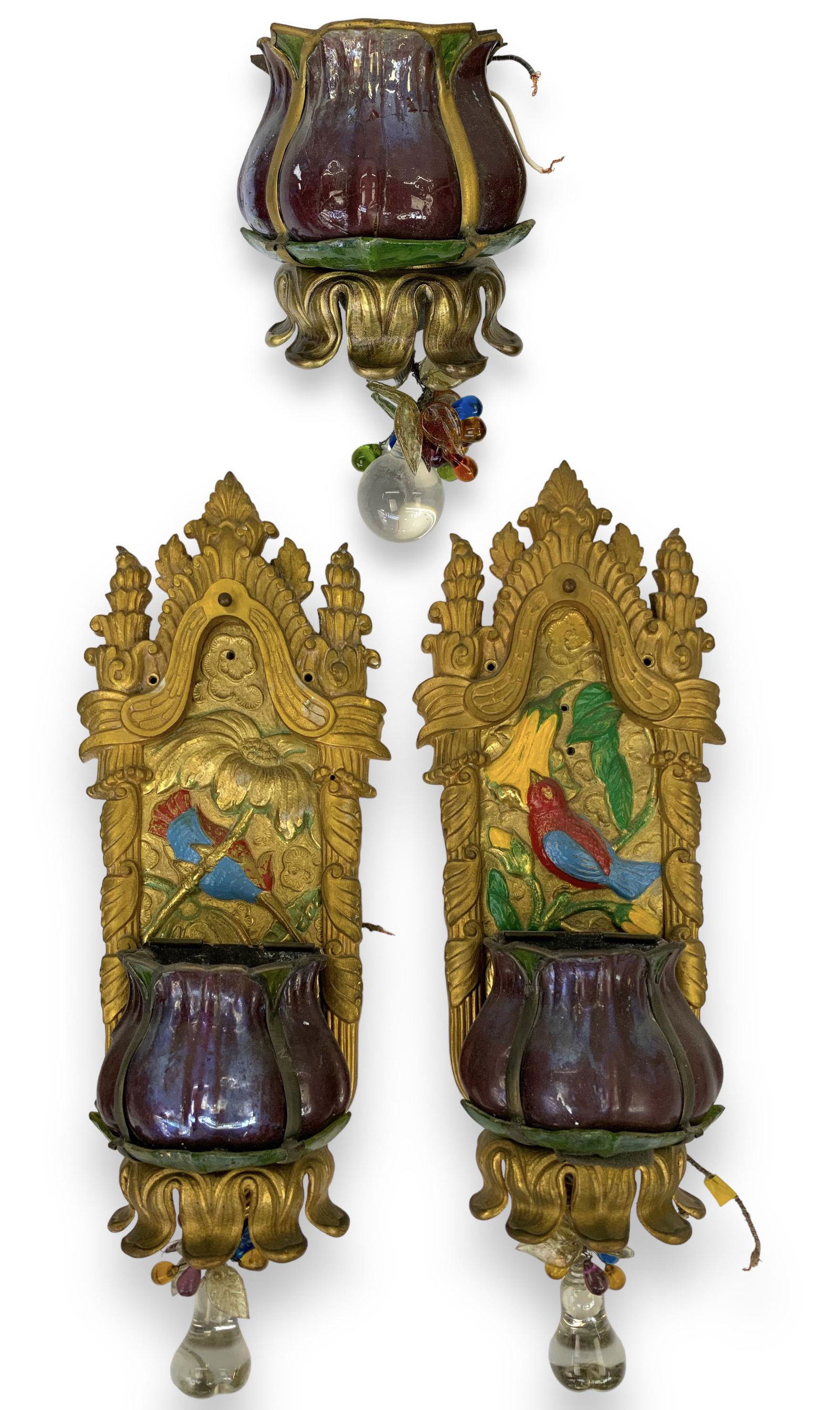 Lot of 3 Vintage Movie Theatre Sconces. (1 of 3)