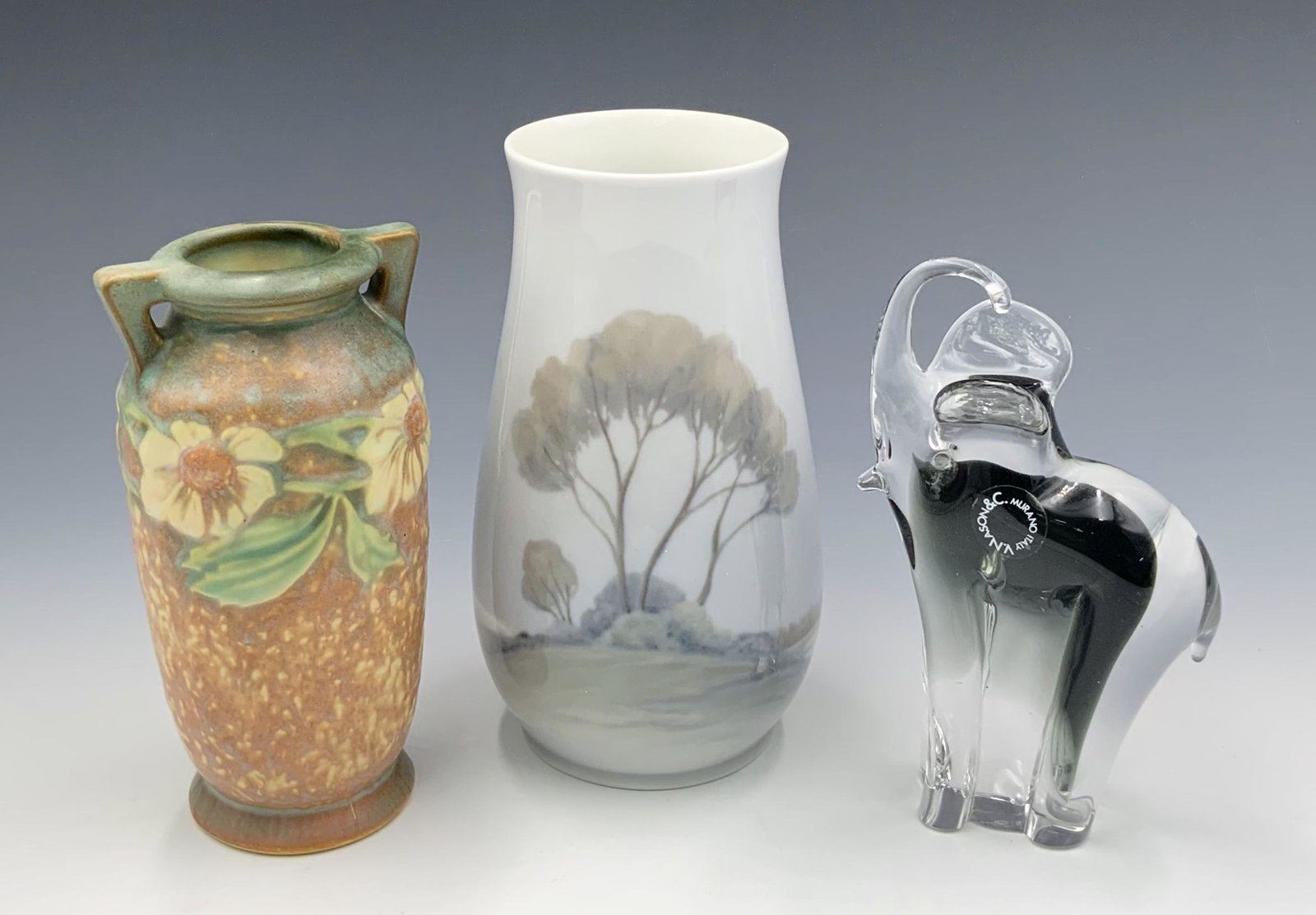 3 Pc. Lot - Bing & Grondahl, Murano, & Roseville (1 of 3)