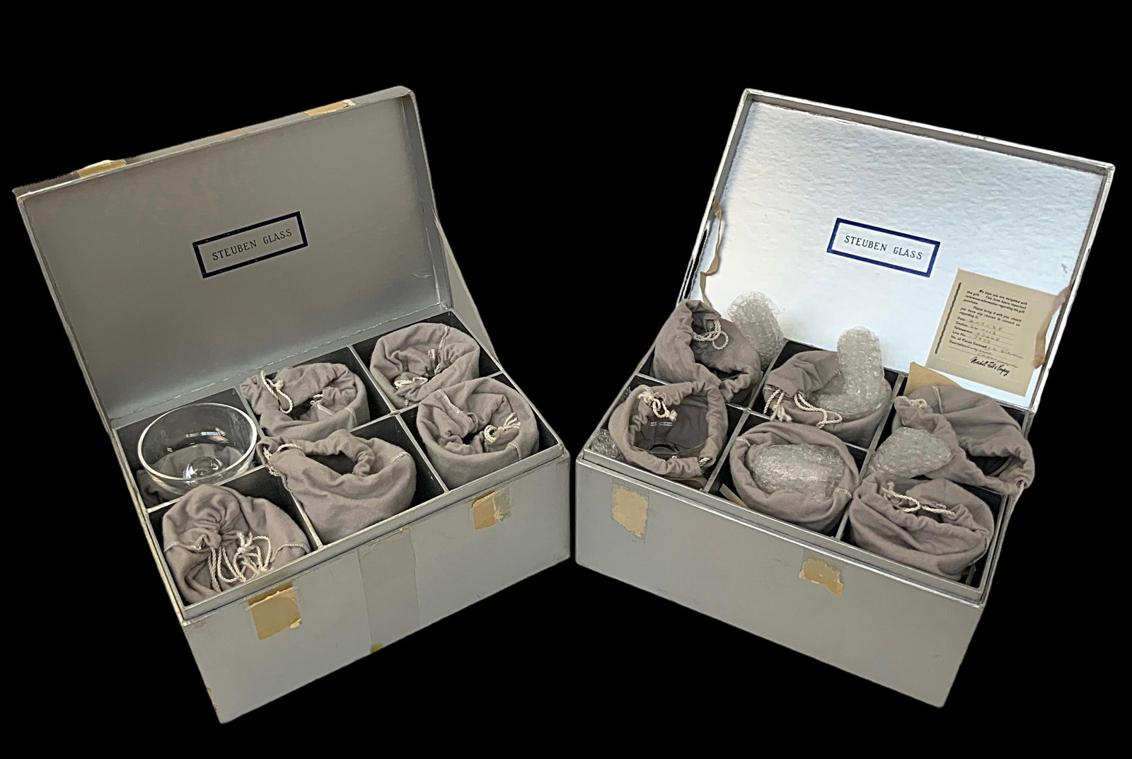 Set of 12 Steuben Glass Sherbets w/ Original Boxes (1 of 3)