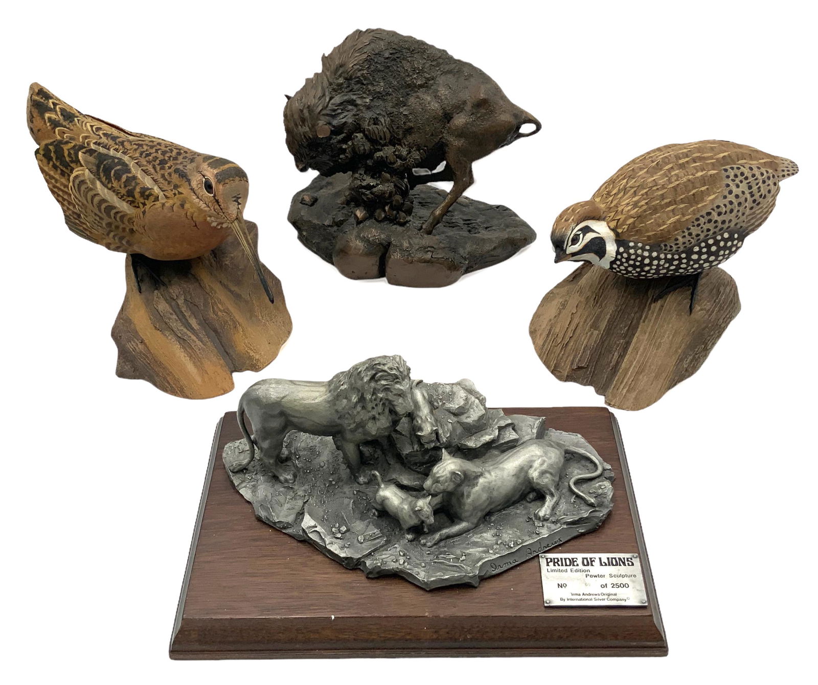 Lot of 4 Animal Sculptures- Ernest Muehlmatt, etc. (1 of 3)