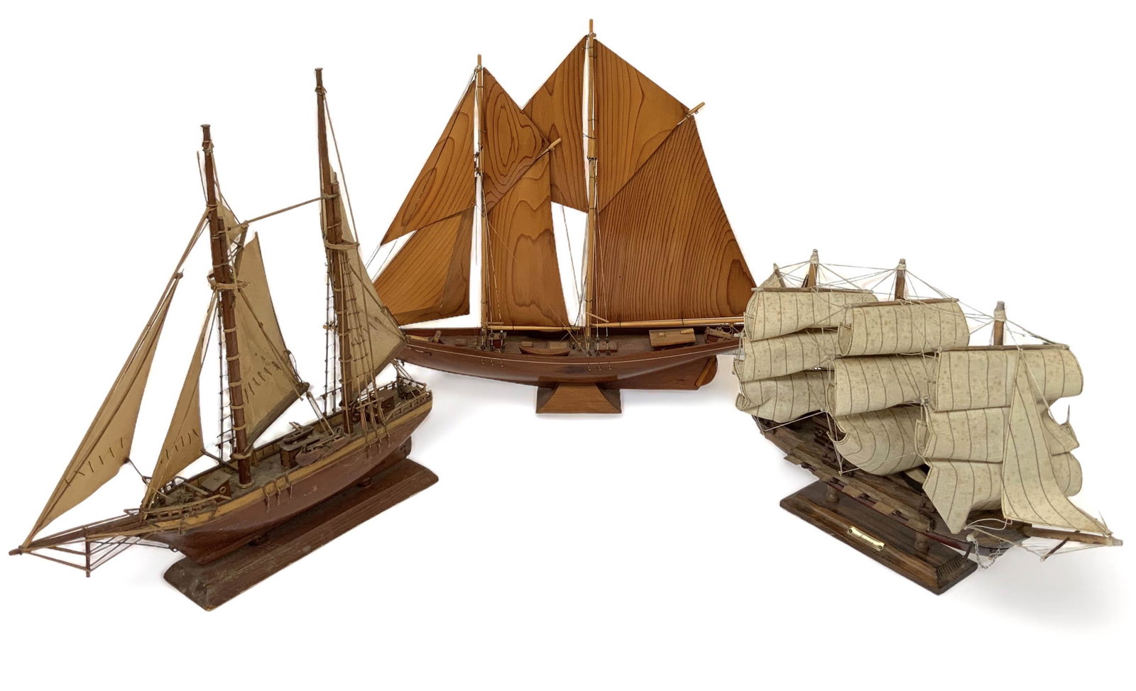 Lot of 3 Model Ships- Bluenose, etc. (1 of 3)
