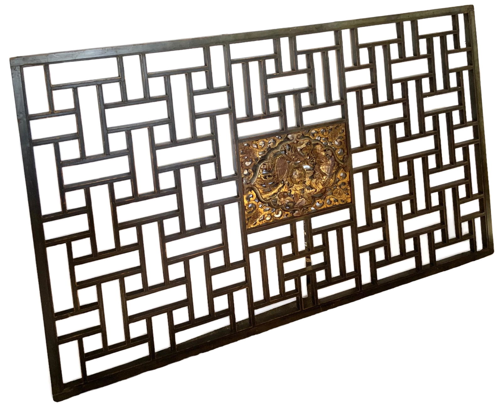 Lg. Carved Chinese Qing Dynasty Architectural Pc. (1 of 2)