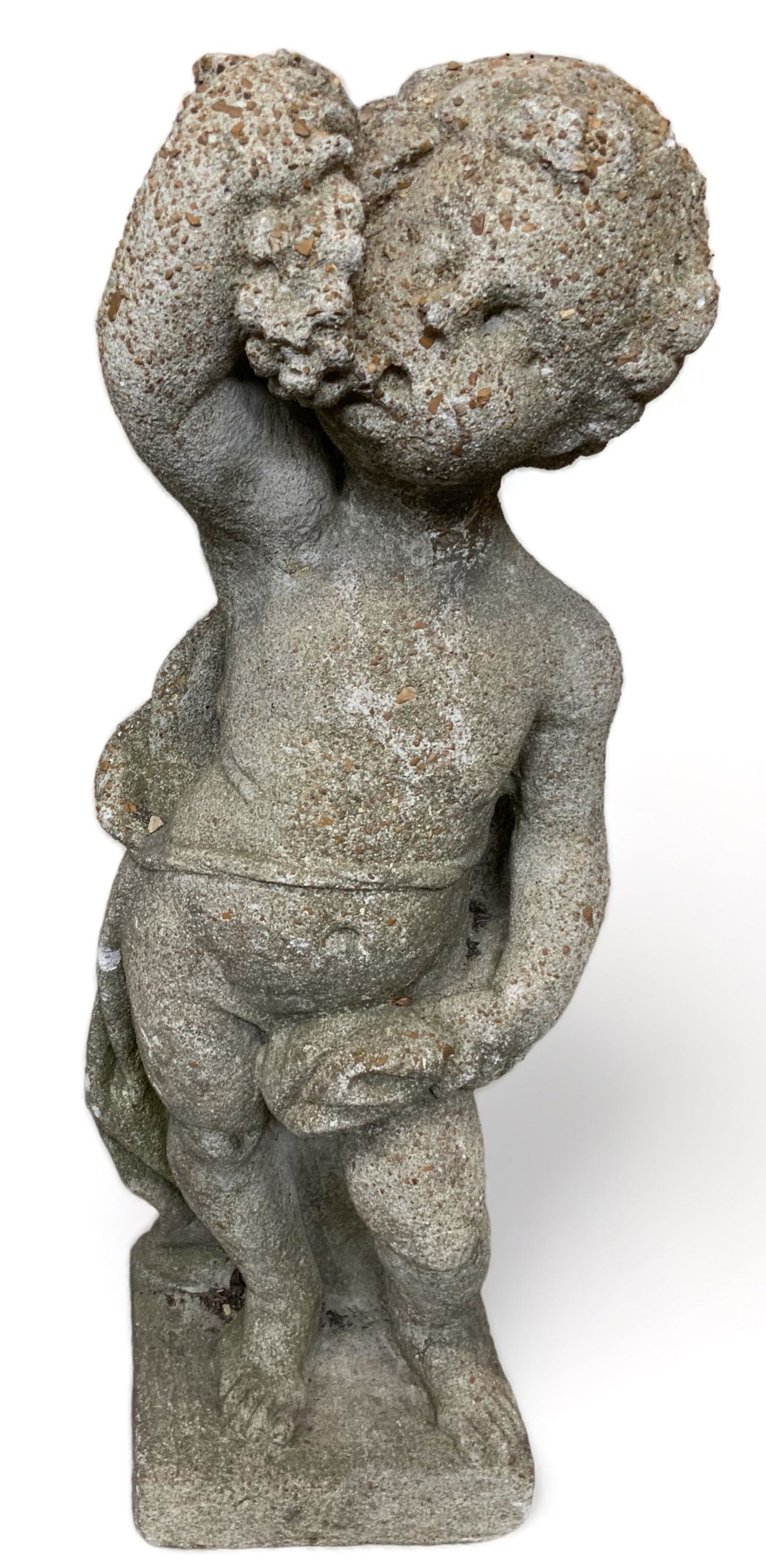 Concrete Figural Statue of a Cherub. (1 of 1)