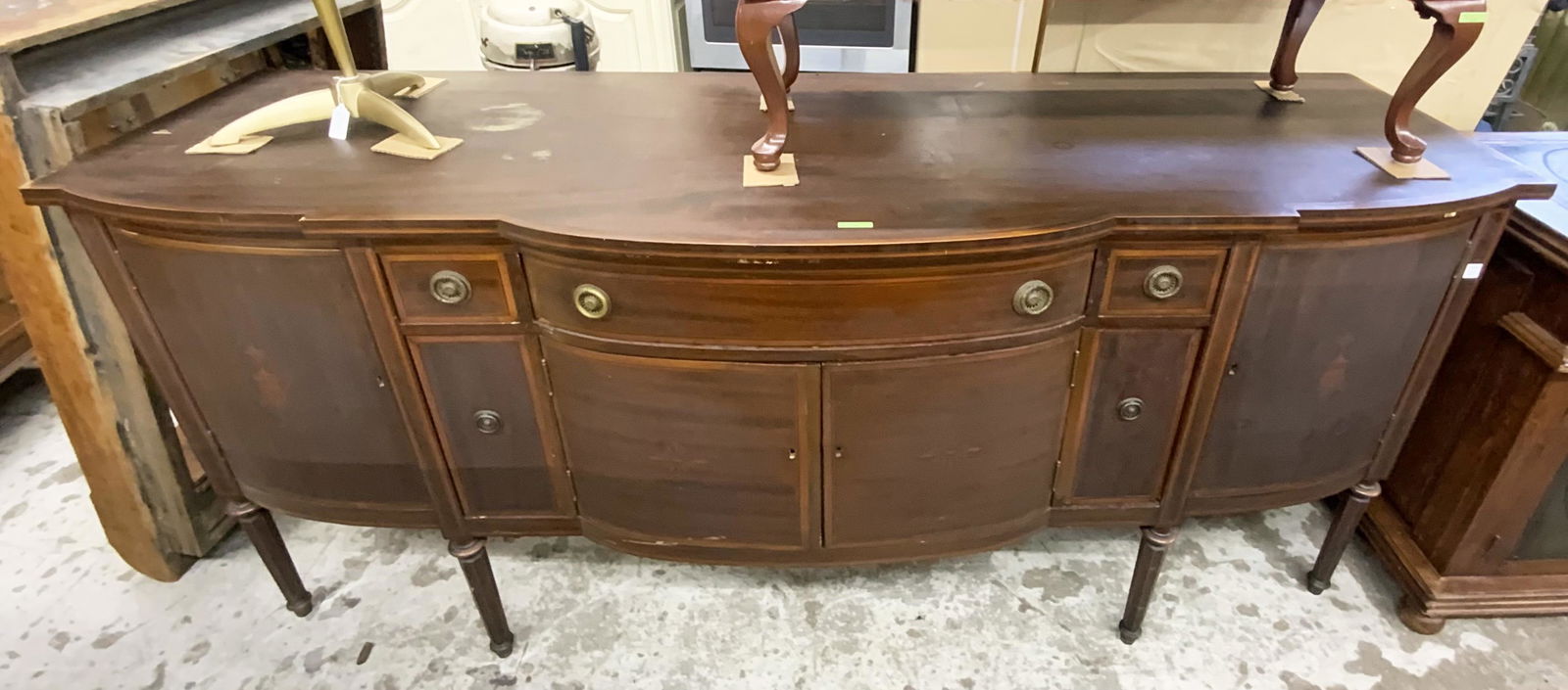 Large Antique Inlaid Buffet or Sideboard, AS IS. (1 of 1)