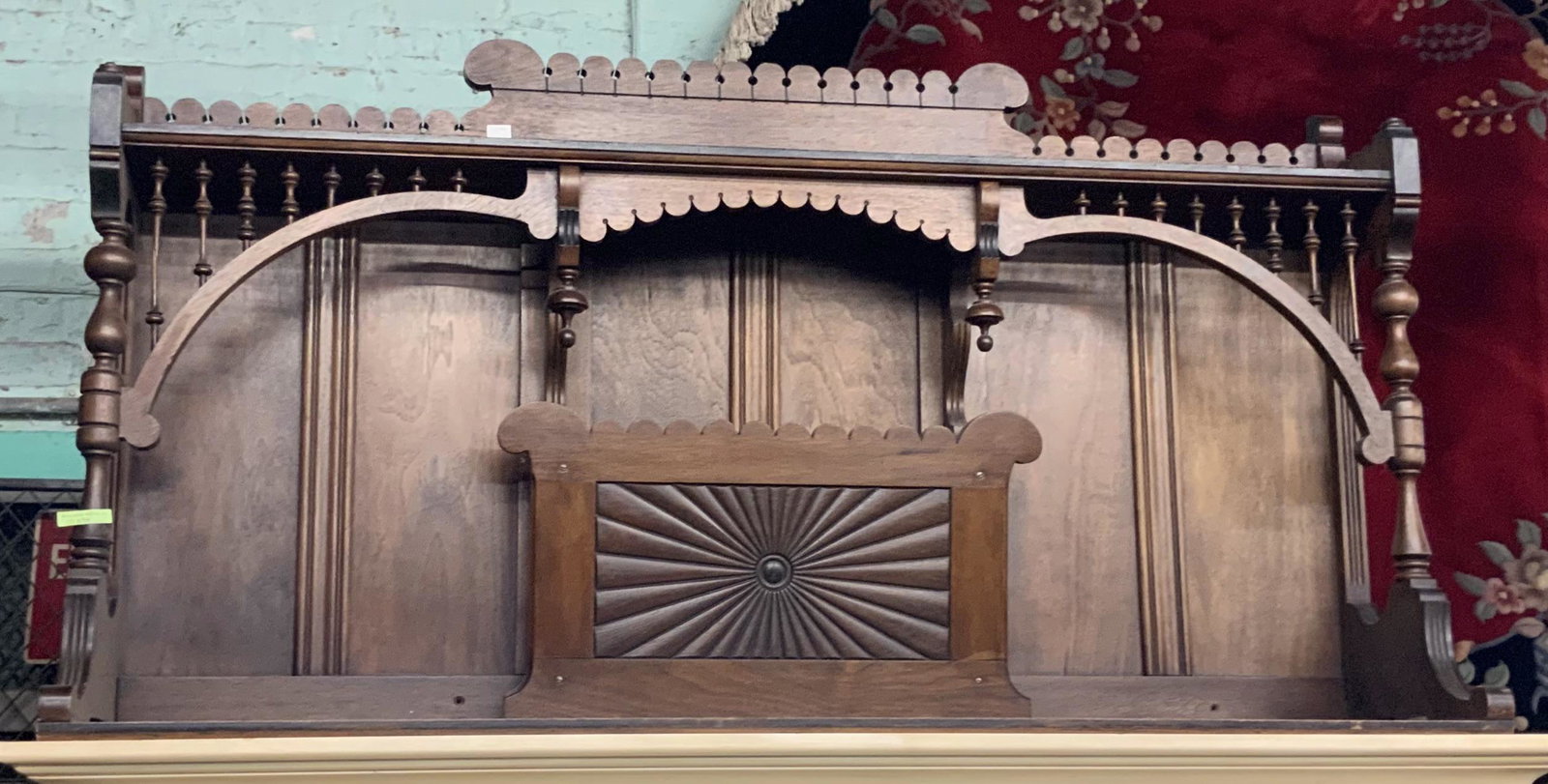 Victorian Stick and Ball Hutch Top or Wall Shelf. (1 of 1)