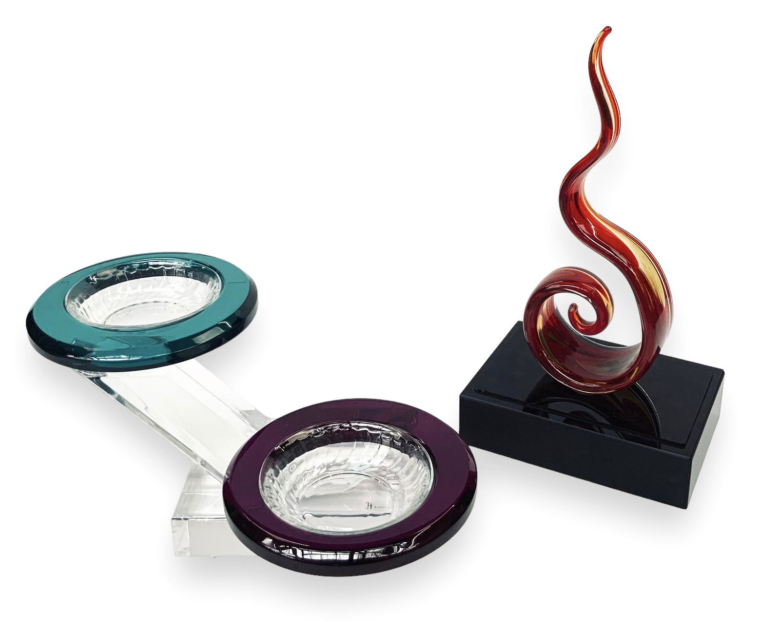 Lot of 2 Sculptures - Shlomi Haziza & Murano. (1 of 5)