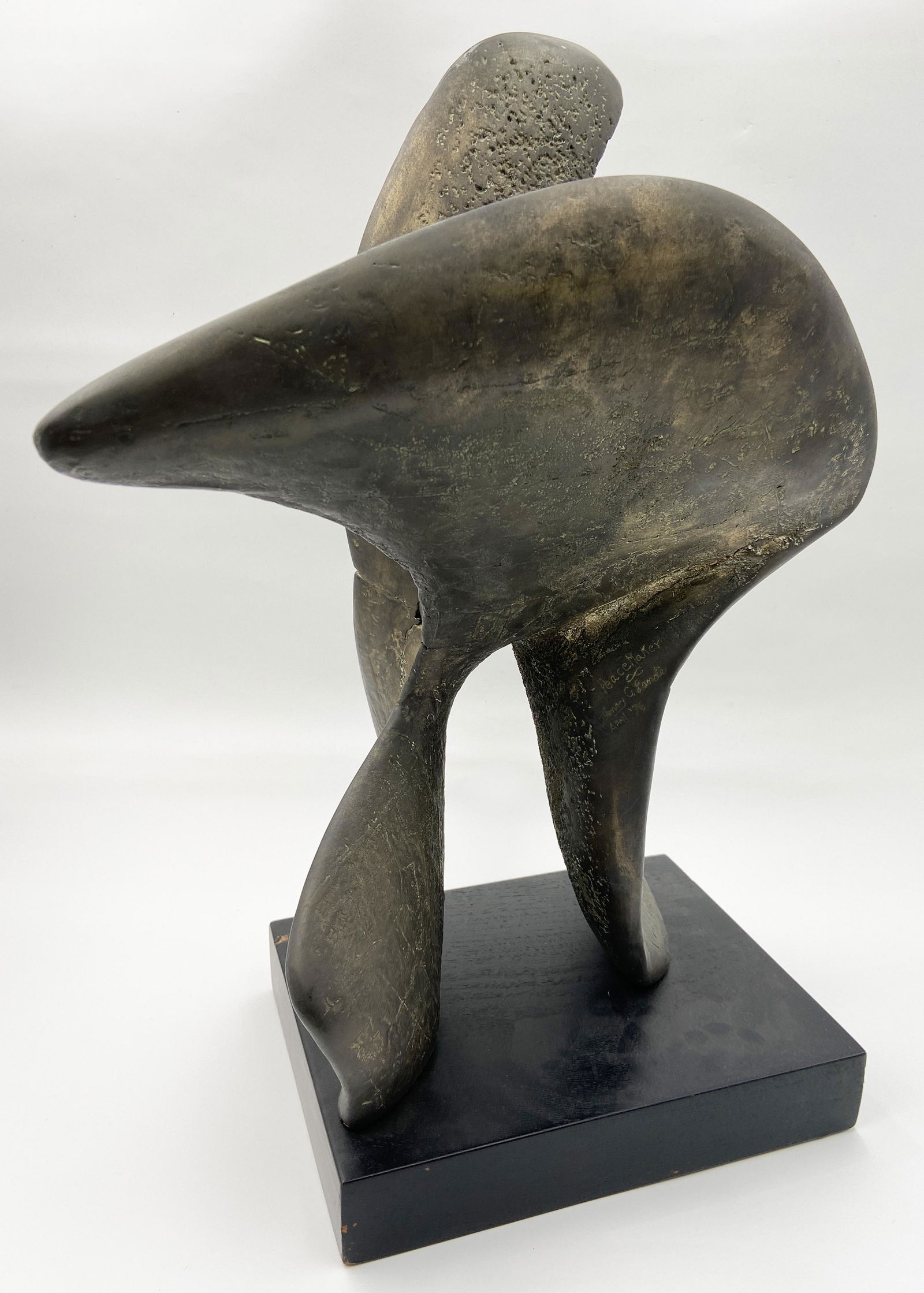 Sgd. "PeaceMaker" Bronze by Henry C. Lande. (1 of 4)