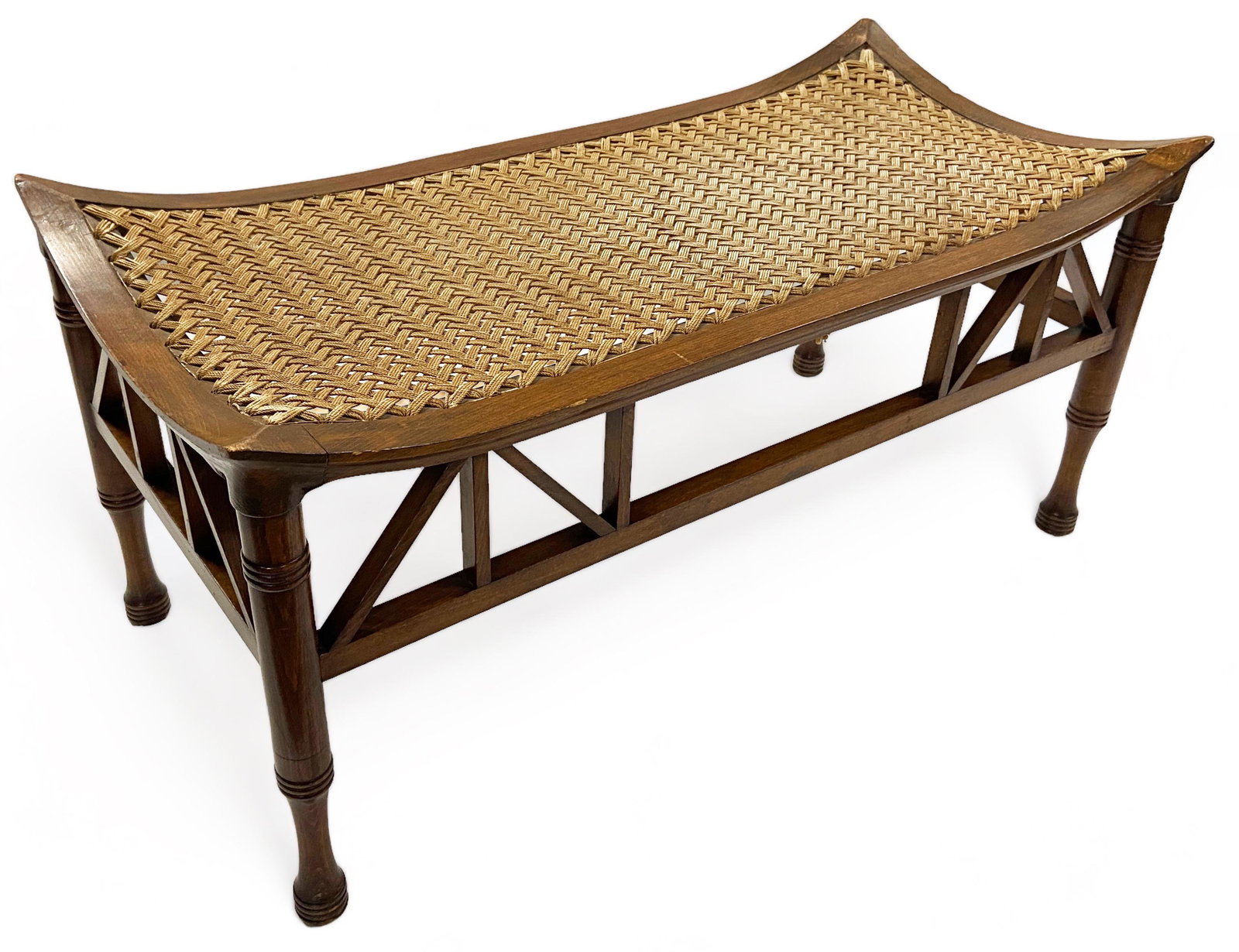 Attributed to Liberty & Co. Long-Form Thebes Stool (1 of 3)
