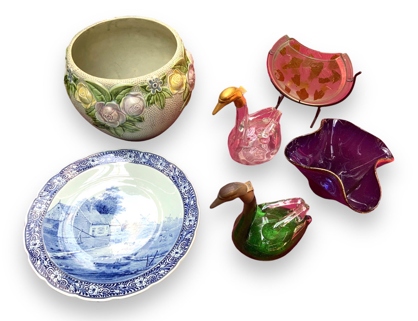 6 Pc. Lot of Assorted Glass & Ceramics. (1 of 3)