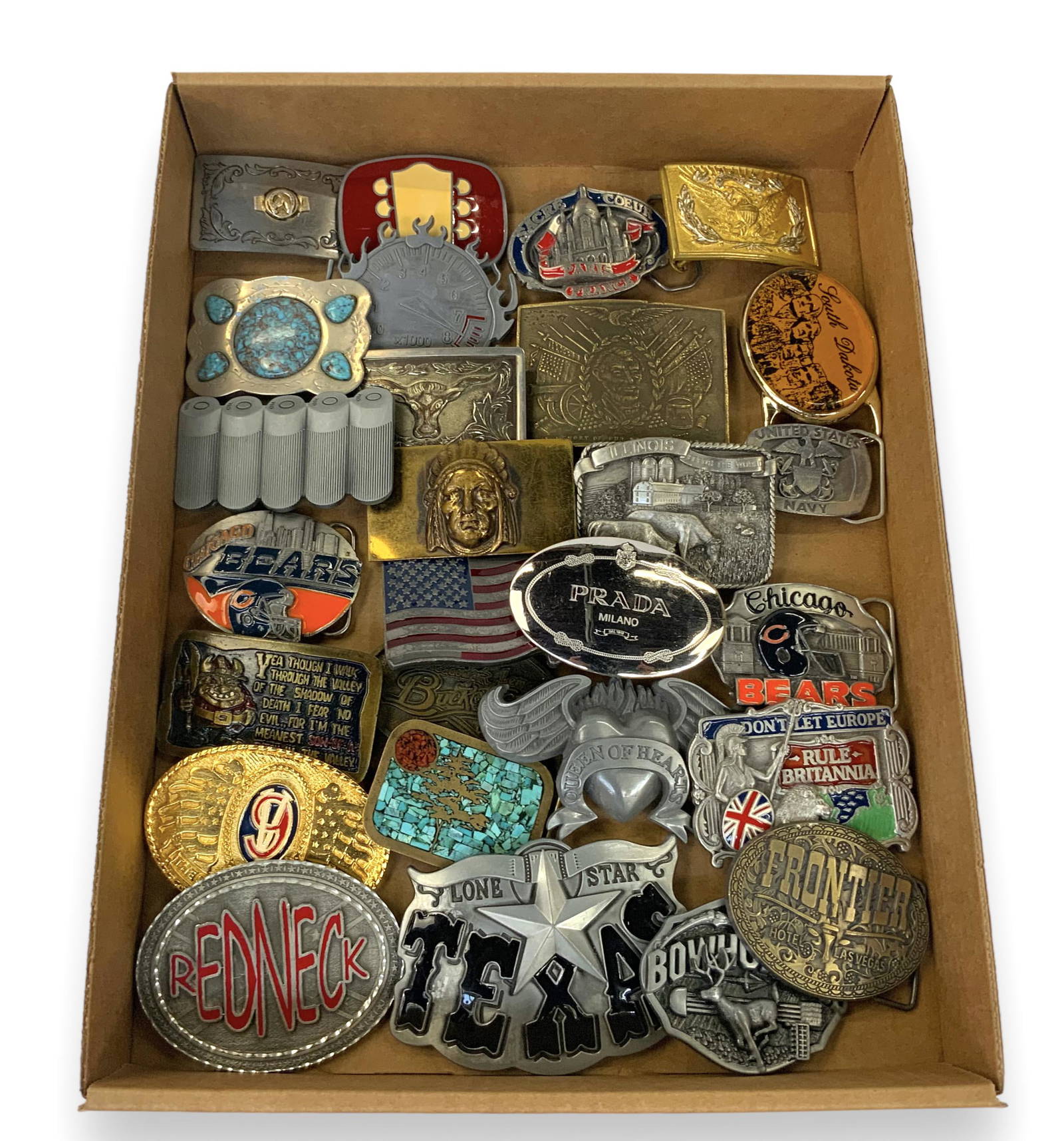 Lot Of 27 Collectible Belt Buckles. Auction