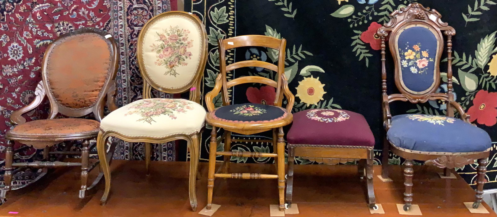 Lot of Victorian & French Chairs. (1 of 1)
