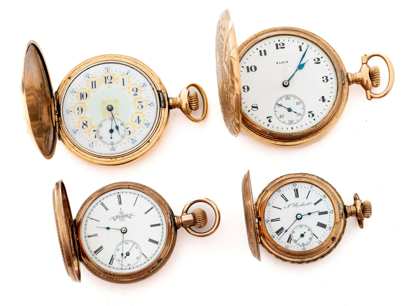 Lot of 4 Asst. Huntingcase Pocketwatches. (1 of 2)