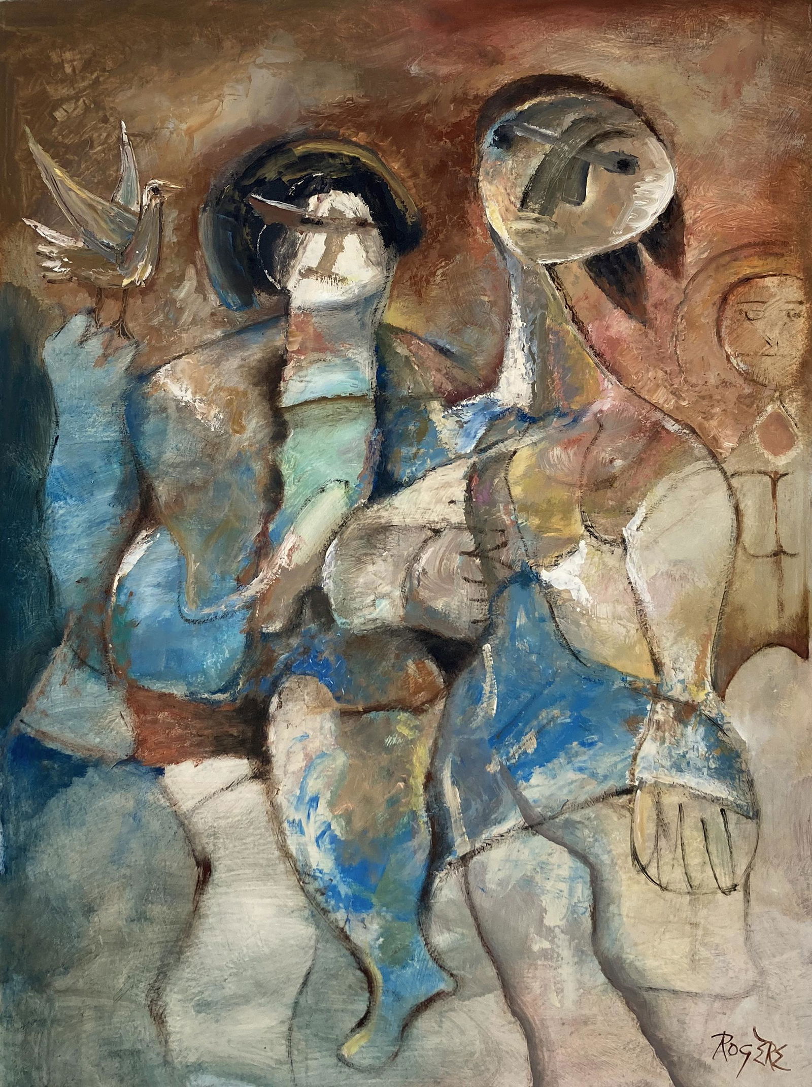 Sgd. Abstract Oil Painting, Kirby Rogere. (1 of 5)