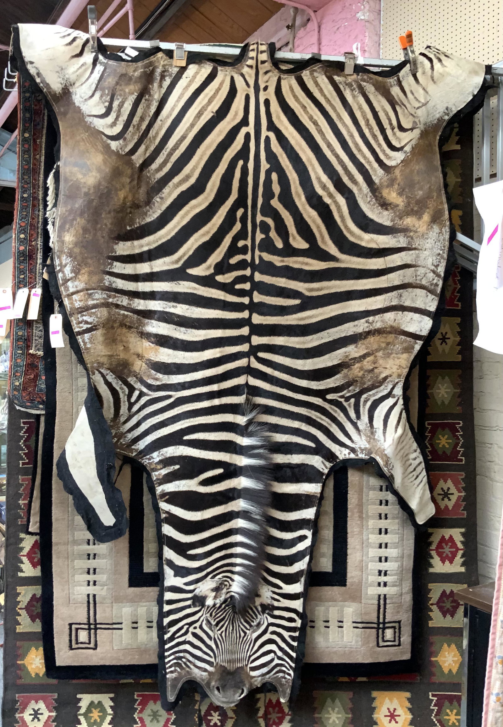 Very Large 5' x 9' 3" Zebra Skin Rug. (1 of 1)
