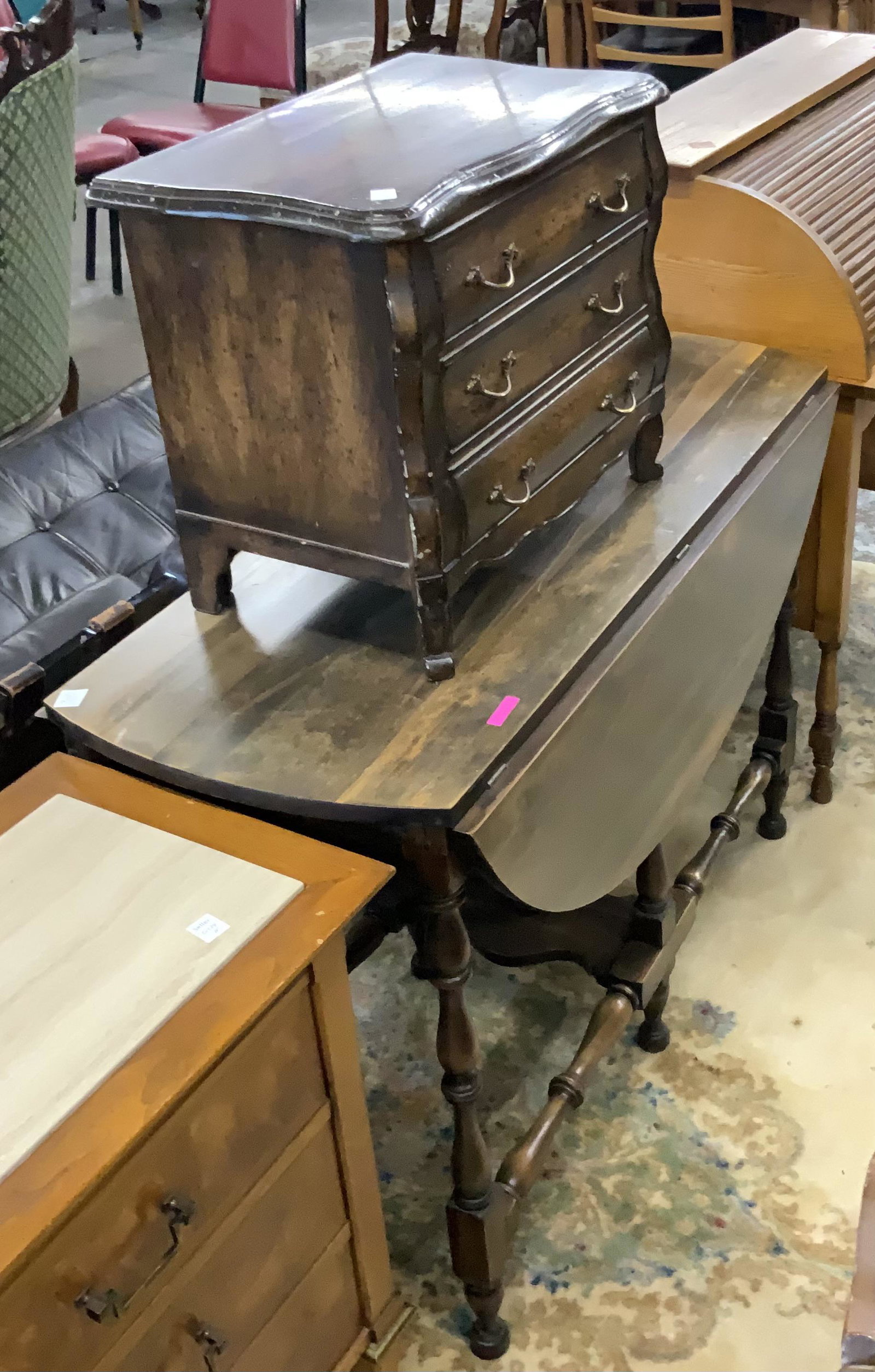 Lot: 2 Pcs.: Dropleaf Table & Dresser. (1 of 1)