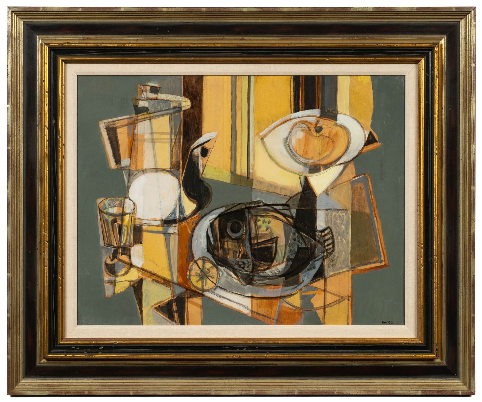 Sgd. Abstract Still Life Painting, Georges Dayez. (1 of 5)