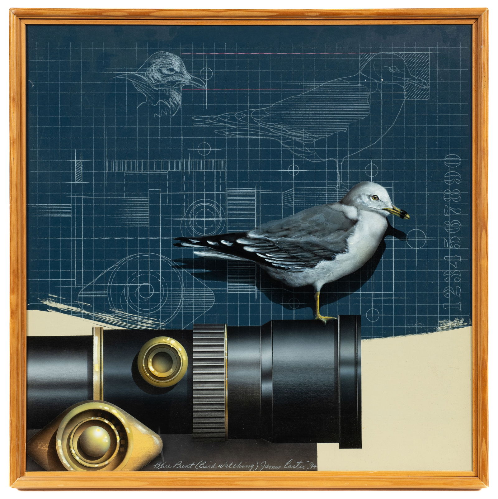 Blue Print (Bird Watching), Painting, James Carter (1 of 7)
