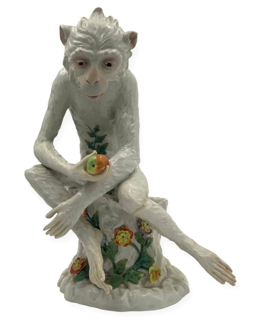 16" Monkey Figurine, Marked Dresden, As Is. (1 of 4)