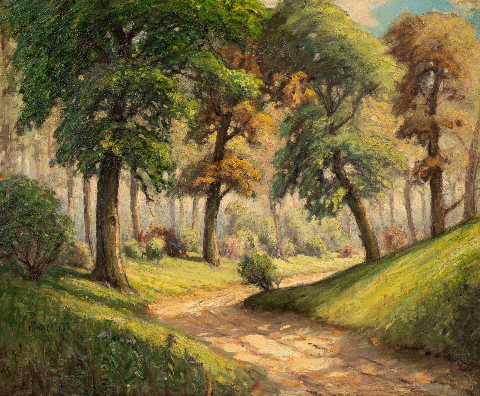 Sgd. Landscape Painting, Otto Becker. (1 of 5)