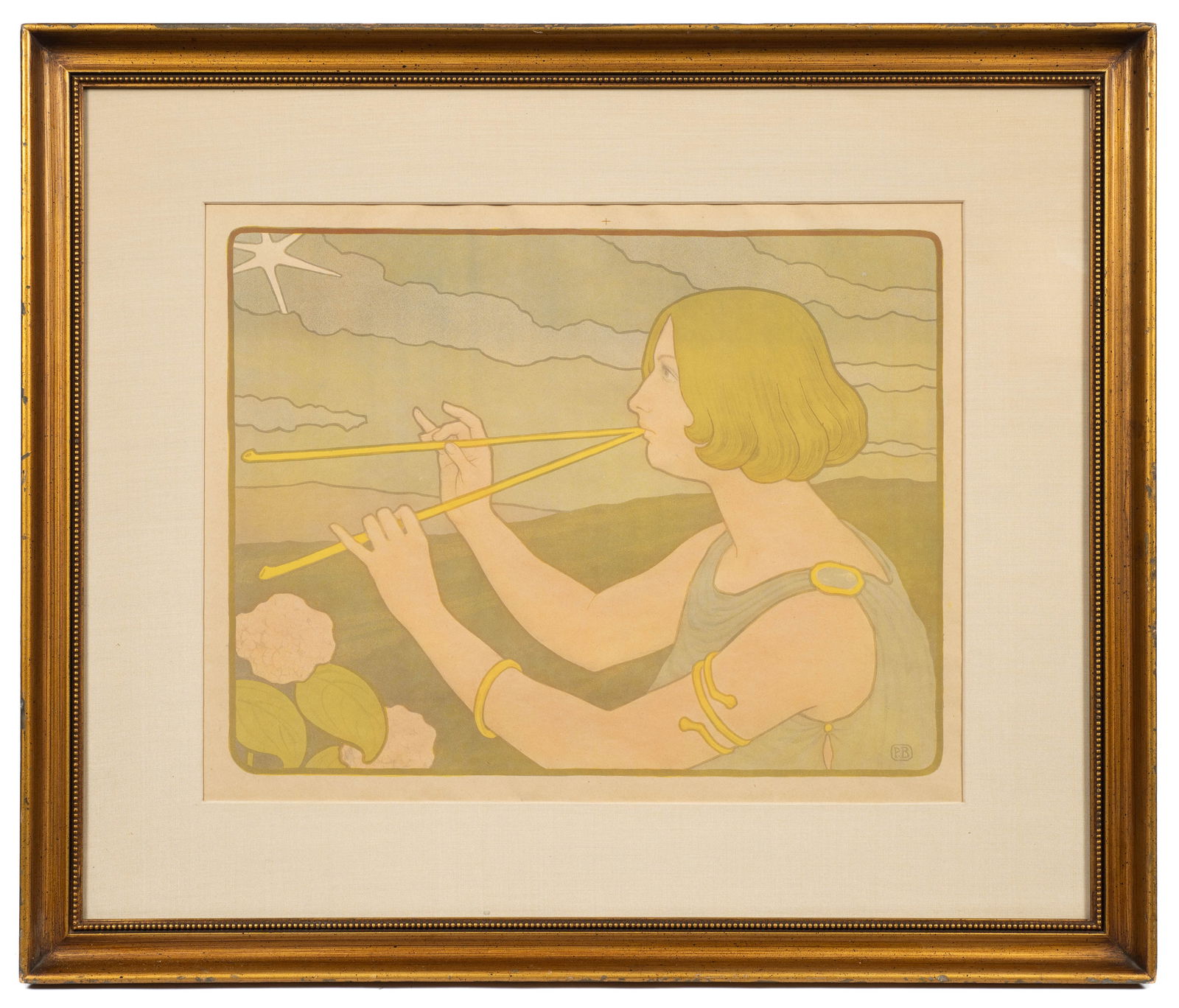 Les Pipeaux, Paul Berthon Lithograph. (1 of 5)