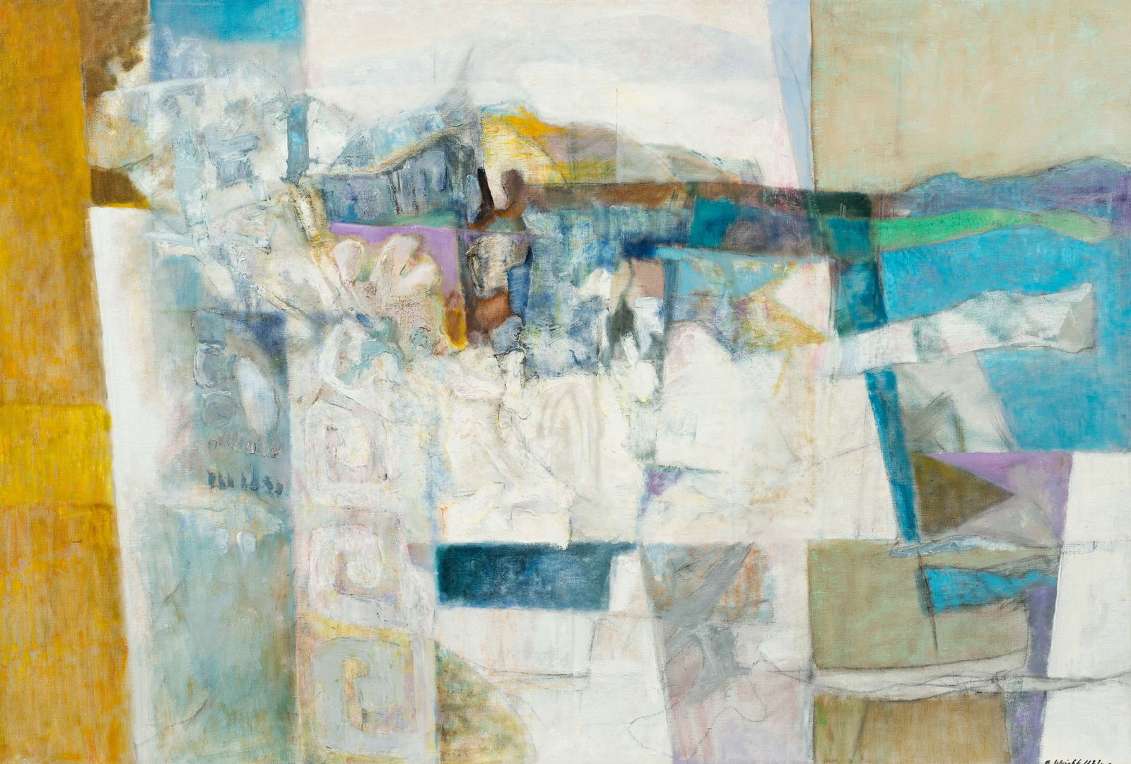 Abstract Oil Painting, Alice Wright Uhlmann. (1 of 5)