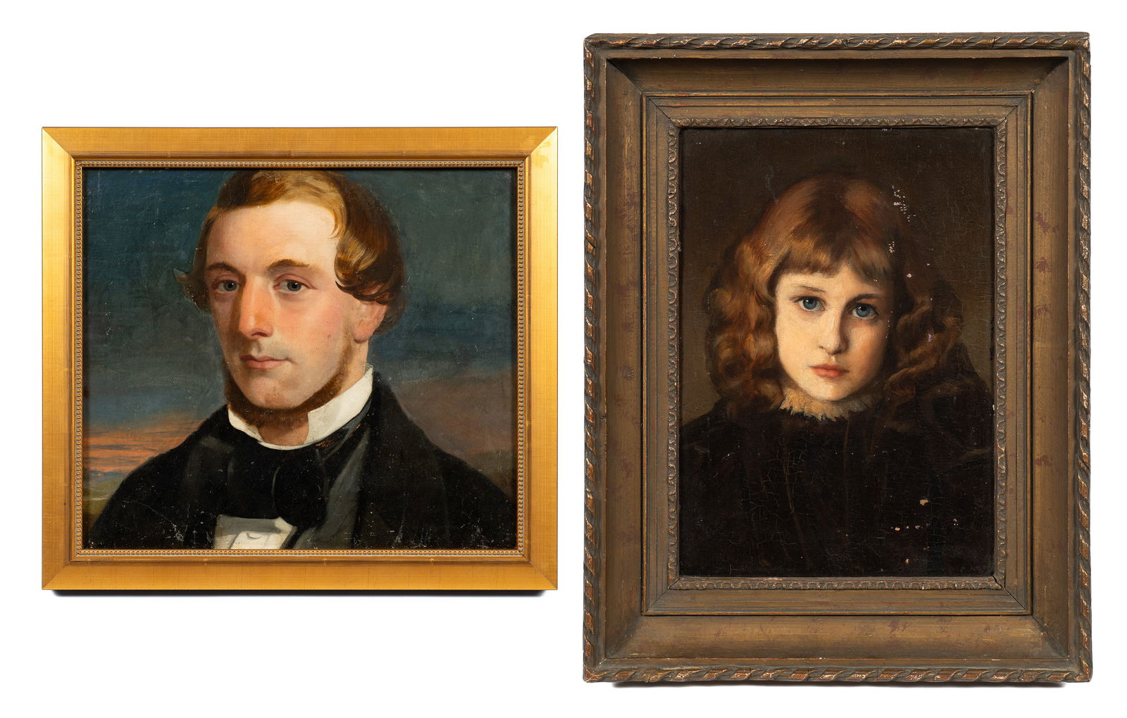 Pr. of Antique Oil Portrait Paintings. (1 of 10)