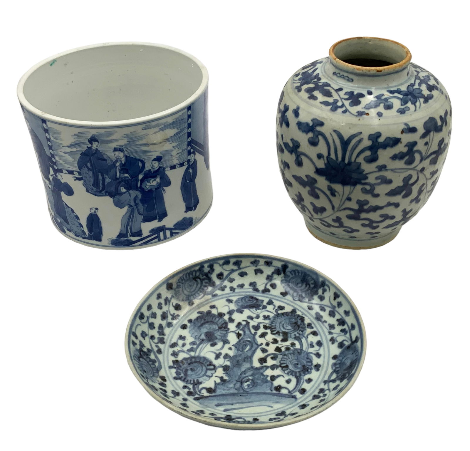 Lot: 3 Pcs.: Blue & White Chinese Porcelain. (1 of 3)