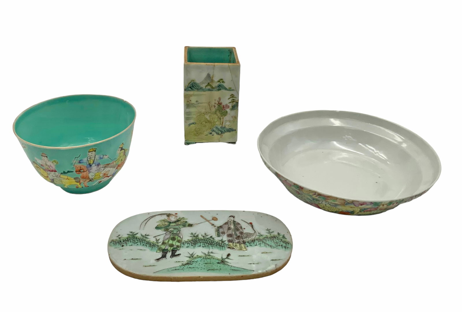 Lot: 4 Pcs. Assorted Chinese Porcelain Articles. (1 of 6)