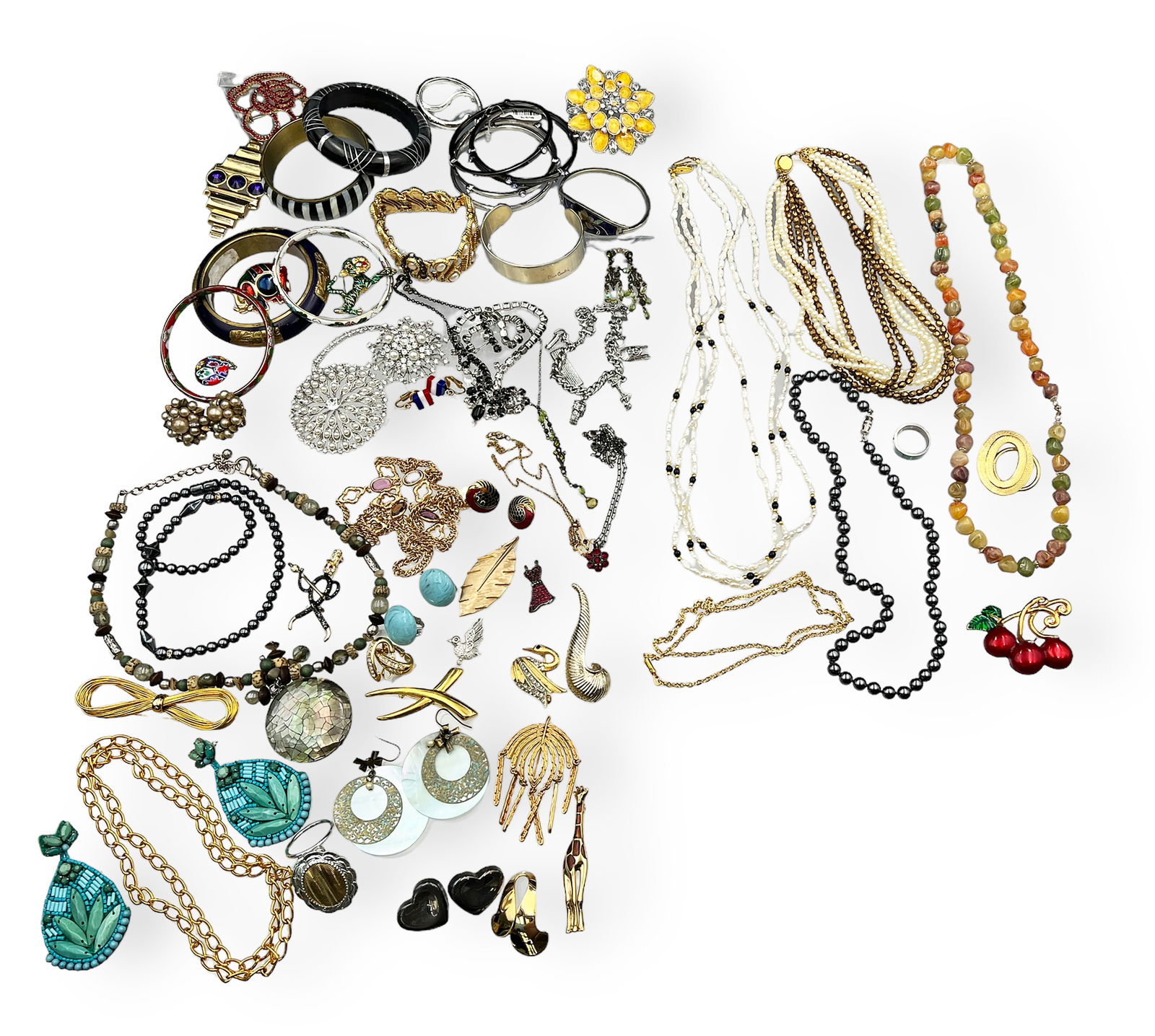 2 Trays of Costume Jewelry- Crown Trifari, etc. (1 of 5)