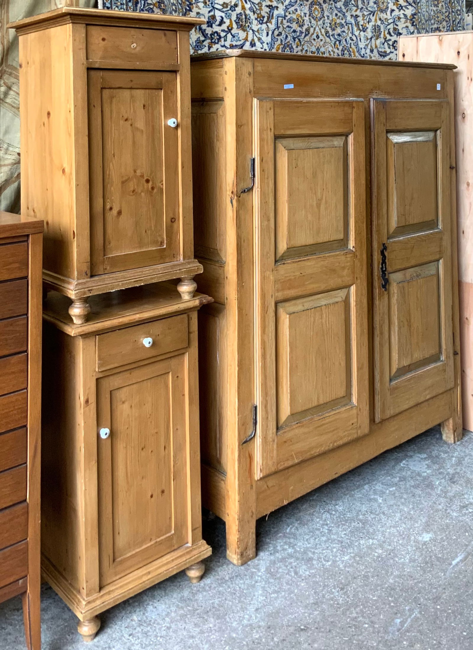 Lot of Three Pine Cabinets. (1 of 1)