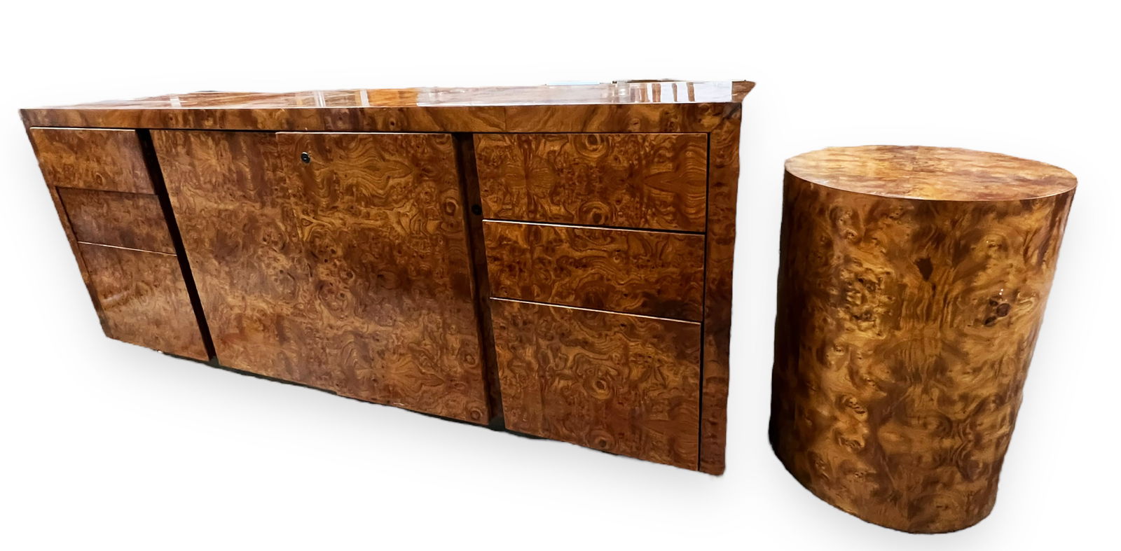 Helikon Burled Wood Sideboard or Credenza. (1 of 2)