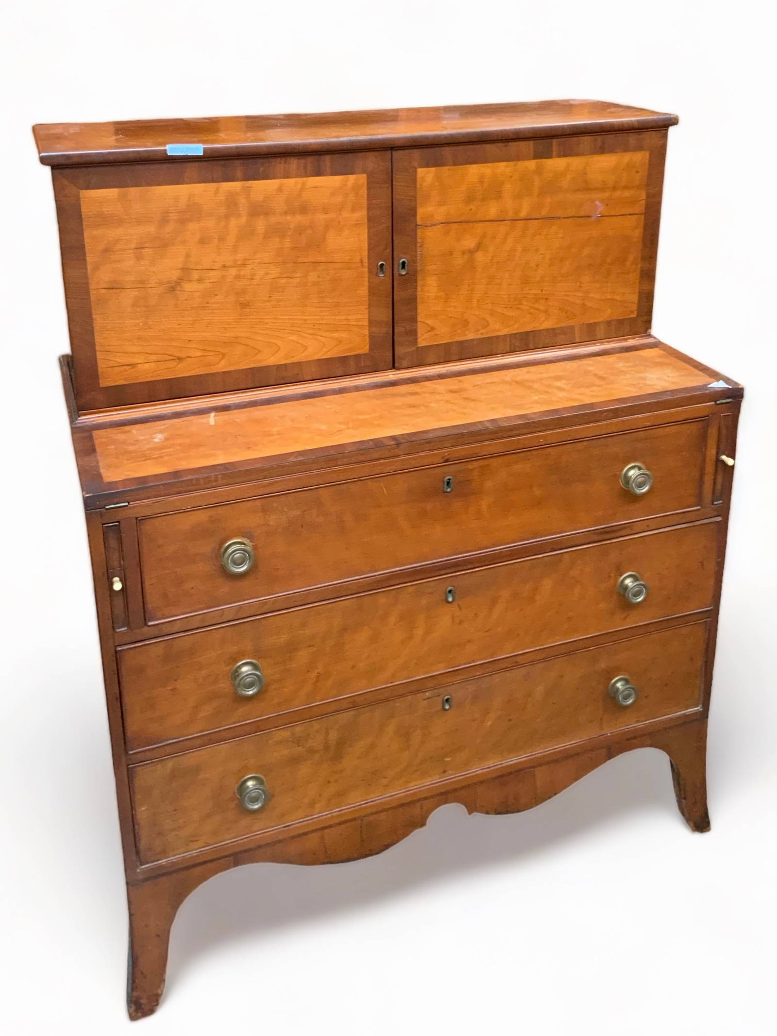 Vintage Hepplewhite Flip Top Secretary Desk. Auction